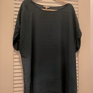 Teal/Green Cap Sleeve Blouse 3X